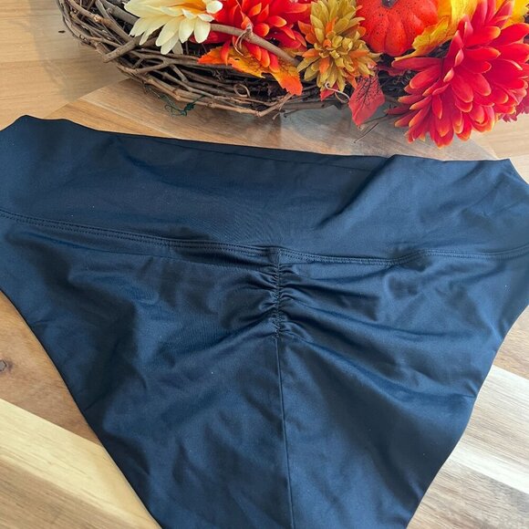 prAna Womens Aurelia XS Bathing Suit Bikini Bottom High Waisted XTRA-SMALL Black - Picture 4 of 9